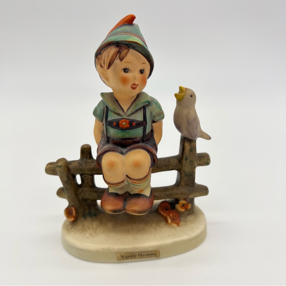 Vintage Goebel Hummel Wayside Harmony #111 Boy on Fence Figurine West Germany